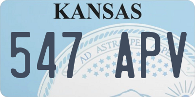 KS license plate 547APV
