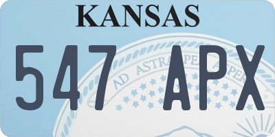 KS license plate 547APX