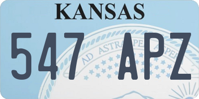 KS license plate 547APZ
