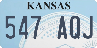 KS license plate 547AQJ