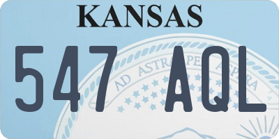 KS license plate 547AQL
