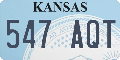 KS license plate 547AQT