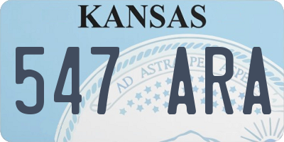 KS license plate 547ARA