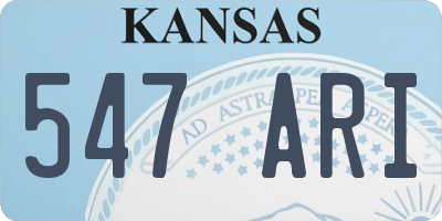 KS license plate 547ARI