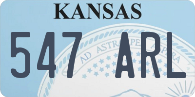KS license plate 547ARL