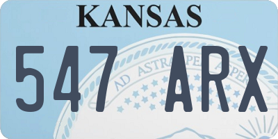 KS license plate 547ARX