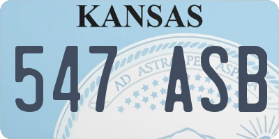 KS license plate 547ASB