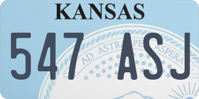 KS license plate 547ASJ