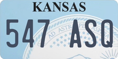 KS license plate 547ASQ