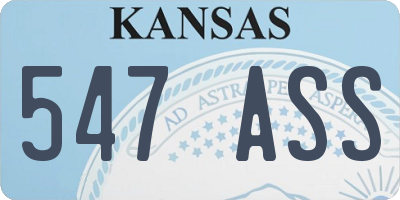 KS license plate 547ASS