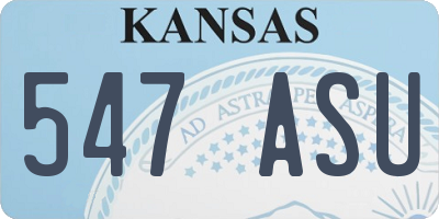 KS license plate 547ASU
