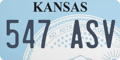 KS license plate 547ASV