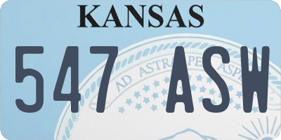 KS license plate 547ASW