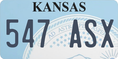 KS license plate 547ASX
