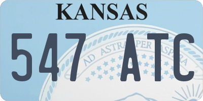 KS license plate 547ATC