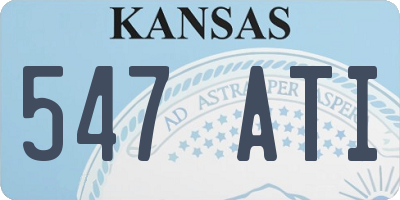 KS license plate 547ATI