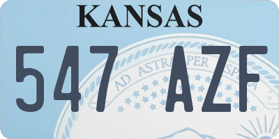 KS license plate 547AZF