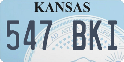 KS license plate 547BKI