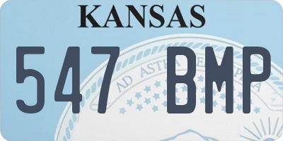 KS license plate 547BMP