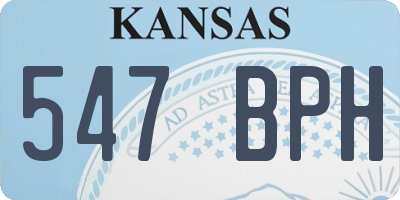 KS license plate 547BPH