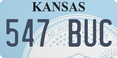 KS license plate 547BUC