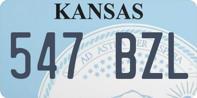 KS license plate 547BZL