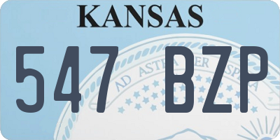 KS license plate 547BZP