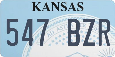KS license plate 547BZR