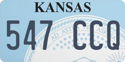 KS license plate 547CCQ