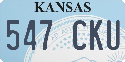 KS license plate 547CKU