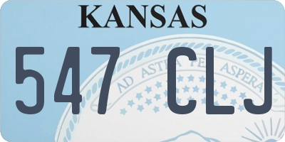 KS license plate 547CLJ