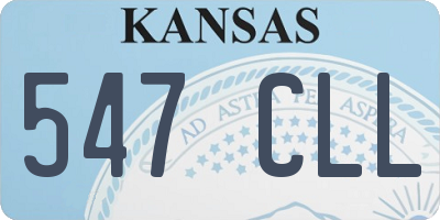 KS license plate 547CLL