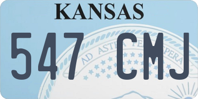 KS license plate 547CMJ