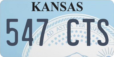 KS license plate 547CTS