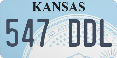 KS license plate 547DDL
