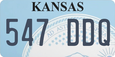 KS license plate 547DDQ