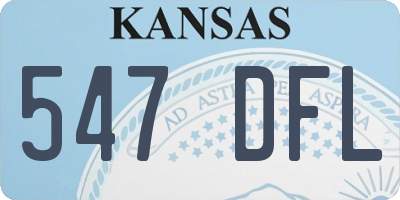 KS license plate 547DFL