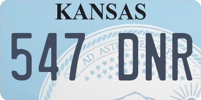 KS license plate 547DNR