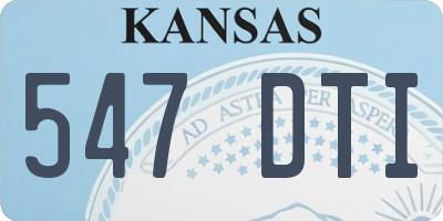 KS license plate 547DTI