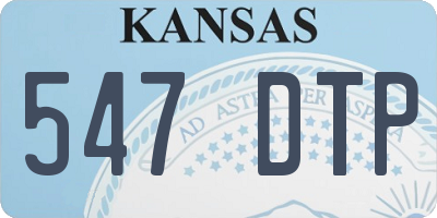 KS license plate 547DTP