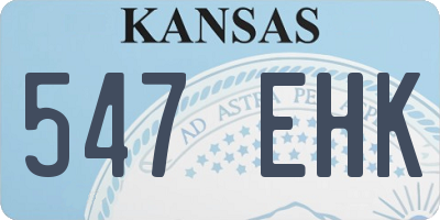 KS license plate 547EHK
