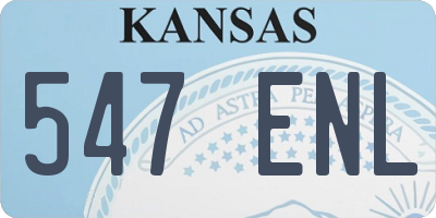 KS license plate 547ENL