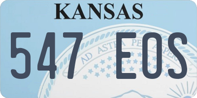 KS license plate 547EOS