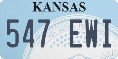 KS license plate 547EWI