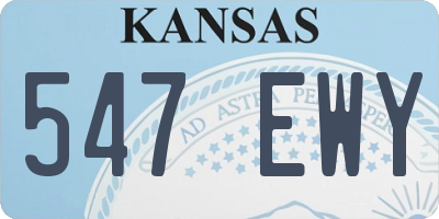 KS license plate 547EWY