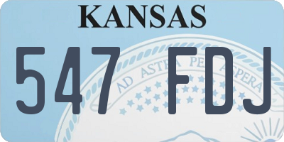 KS license plate 547FDJ