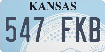 KS license plate 547FKB