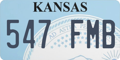KS license plate 547FMB