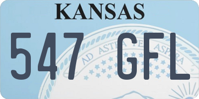 KS license plate 547GFL
