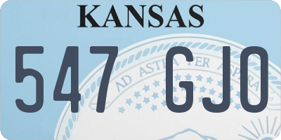 KS license plate 547GJO